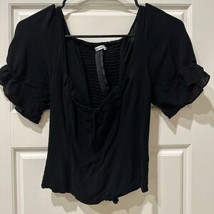 Reformation Delevan Top in Black